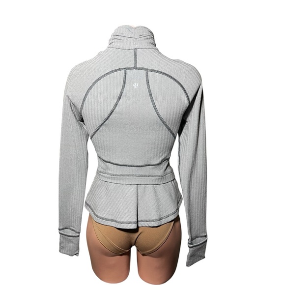 Lululemon Striped Hustle In Your Bustle Jacket Heathered Herringbone size 4 - Picture 9 of 12